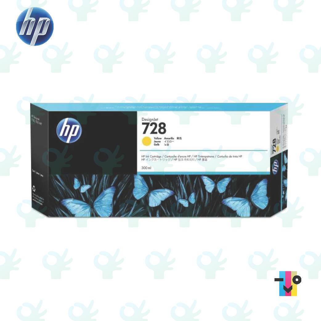 HP 728 Designjet Ink Cartridge 300ML - F9K17A / F9K16A / F9K15A